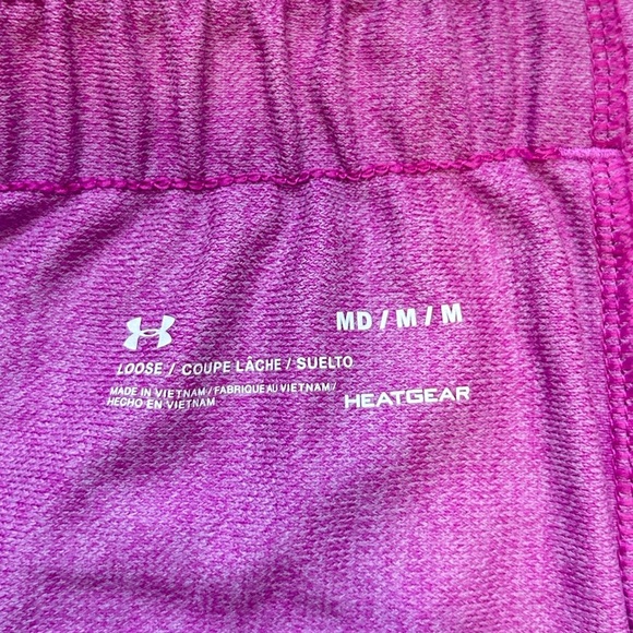 Under Armour Woman’s Medium Pink Athletic Shorts Double-Layer Design - Picture 5 of 5